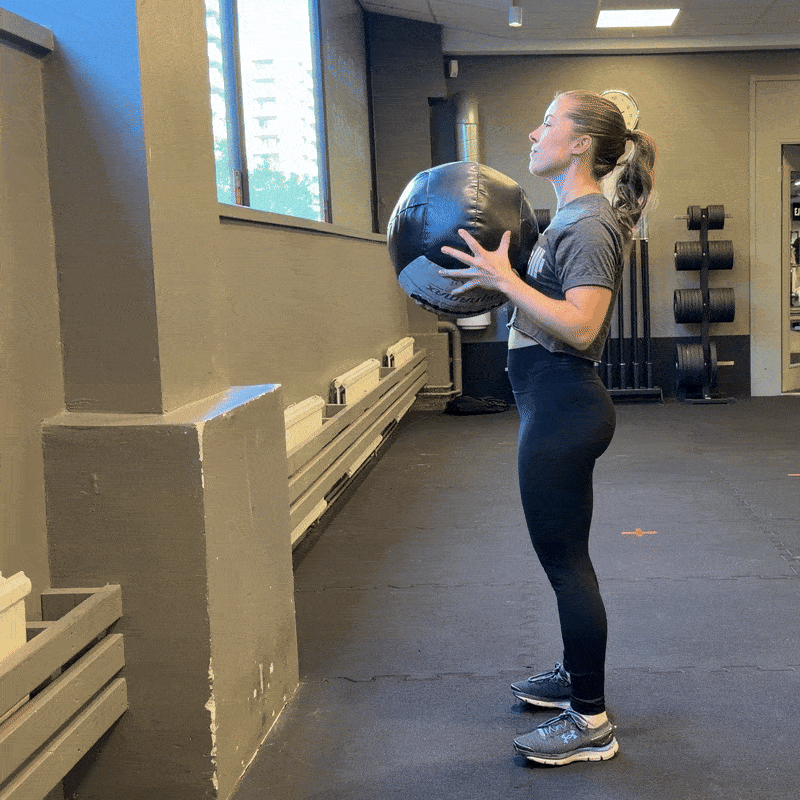 medicin ball chest pass